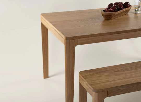 Extendable Dining Table | Modern Room Set Kitchen Farmhouse Perle Table & Bench | Optional