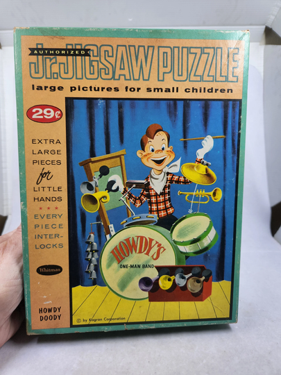 Vintage 1950S Howdy Doody Howdy's One-Man Band Jr Jigsaw Puzzle in Box