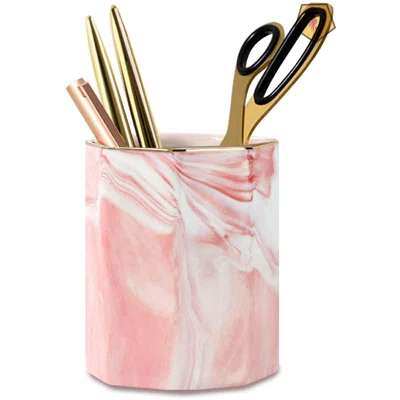 Ceramic Desk Cute Pen Holder Stand Pencil Cup Pot Desk Organizer Makeup Brush Holder For Women, Men,Kids,Desk Organizer For Office,Classroom,Home