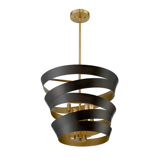 Trade Winds Ribbon 4-Light Pendant Light in Matte Black