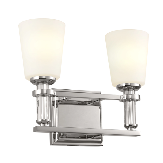 Kichler Lighting Rosalind 14.25 in. 2-Light Polished Nickel Vanity Light