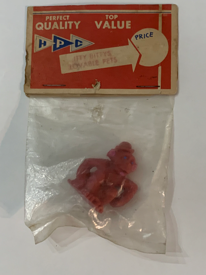 Vintage Dime Store Rubber Monkey Pencil Topper, Little Bittys Lovable Pet Toy