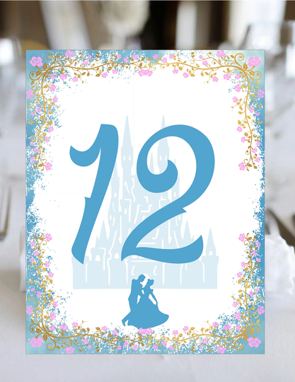 Cinderella Fairy Tale Story Book Table Numbers | Select Your Set Build Own Set #tn-417