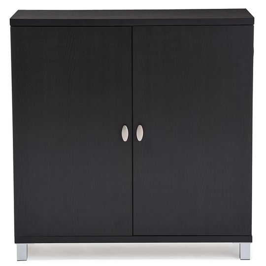 Marcy Modern and Contemporary Dark Brown Wood Entryway Handbags or School Bags Storage Sideboard Cabinet
