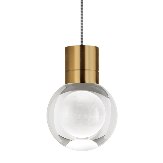 Tech Lighting Mina 5" Wide LED Mini Pendant with Black and White Cord