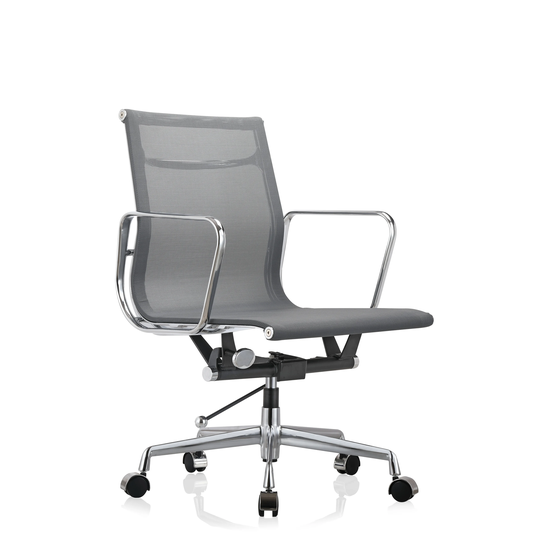 Shayla Office Chair with Arm in Grey Color.