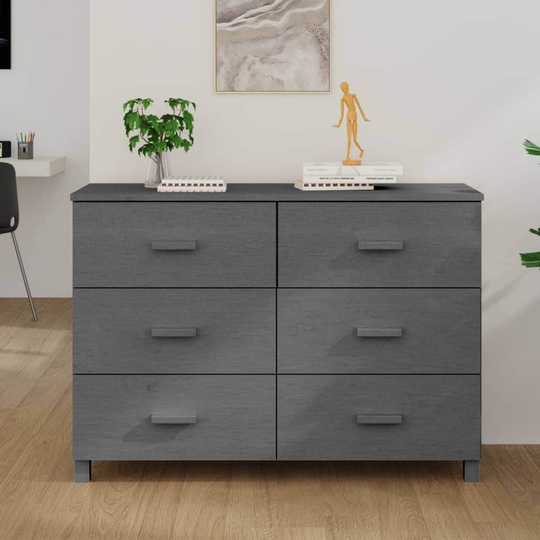 vidaXL Sideboard 44.5"x15.7"x31.5" Solid Wood Pine