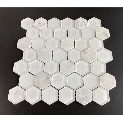 2" x 2" Honeycomb Mosaic Wall Tile