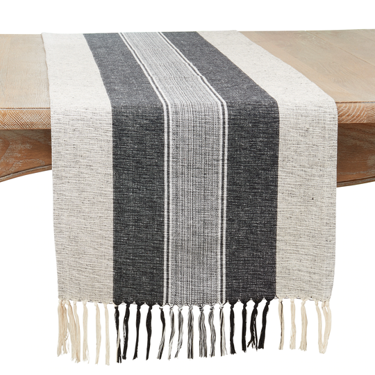 Cotton Stripe Table Runner - 16"x72"