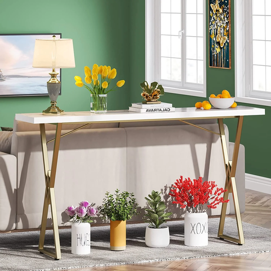 70.9 Inch Extra Long Console Table, Modern Couch Sofa Tables Skinny - 70.9"D x 13.8"W x 33.46"H
