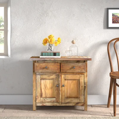29.5" Wide 2 Drawer Wood Sideboard