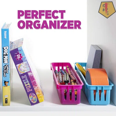 Classroom Pencil Organizer Pencil Basket Or Crayon Basket, Variety Colors (12 Pack)