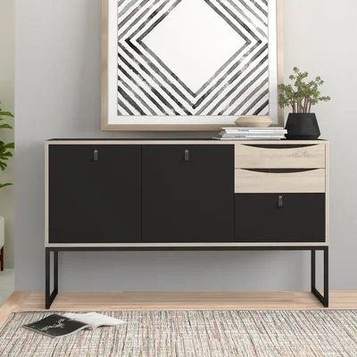 Elsass 57.95" Wide 3 Drawer Sideboard