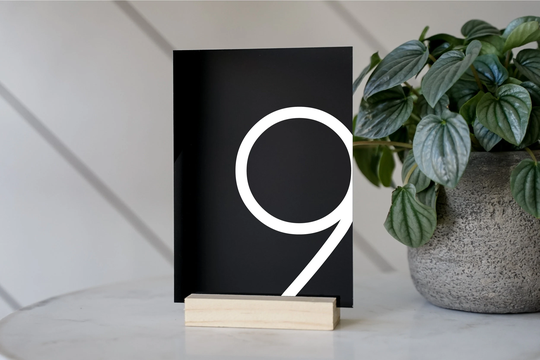 Modern Minimalist Acrylic Table Numbers - Wedding Luxe
