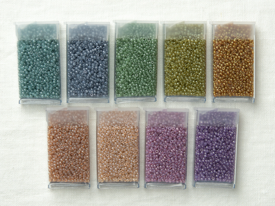 Miyuki 11/0 Round Seed Beads Color Pack - Translucent 9 Bead Set 15 Gram Containers