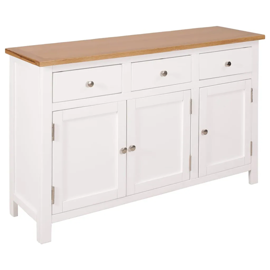 Sideboard 43.3"x13.2"x27.6" Solid Oak Wood