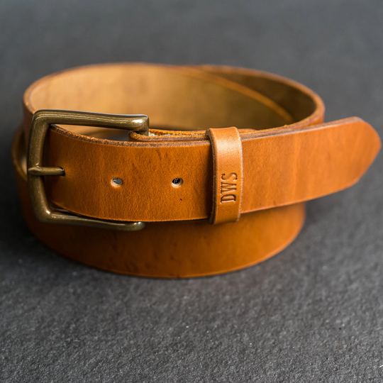 Personalized Leather Belt | 1.5" Father's Day Gift Anniversary For Him Apparel Black, Brown Valentine's