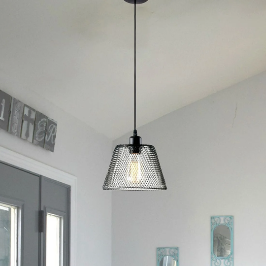 Vintage 7.8-inch pendant light with Mesh Shade - 7.8 x 7.8x 7.8H