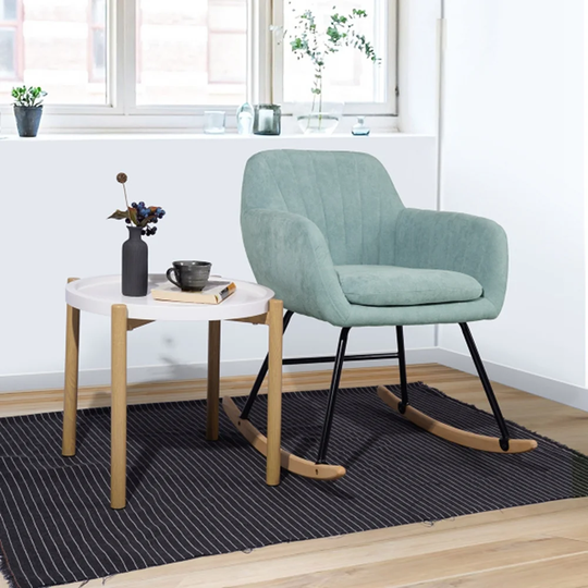 Rocking chair ergonomic design Upholstered accent chair