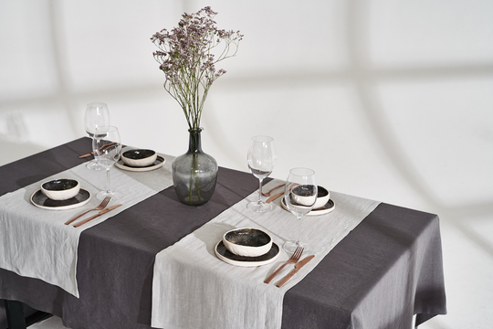 Linen Table Runner With Mitered Corners, Softened Linen Runner, Various Colors Handmade