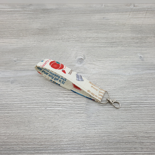 Quilter's Key Fob - 5.5" Long & 1" Wide, Wristlet Strap, Ring R452