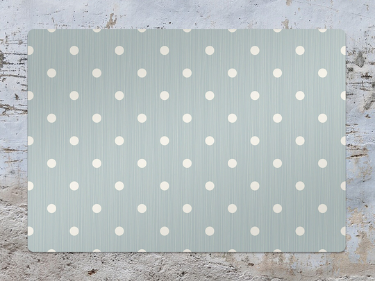 Polka Dots Chair Mat, Blue Protective White Splat Basic Vinyl Floor Office Decor, Room Rug, Gift Idea, Splash Mat