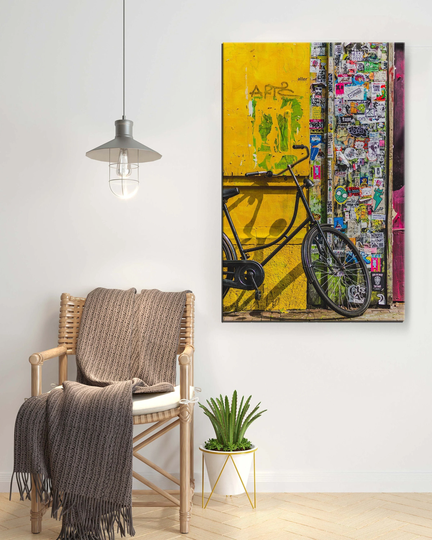 Amsterdam Bike Picture, Color Collage Design, Graffiti Art, Canvas Painting, Urban Art Painting, Color Printing, Street Art, Graffiti Design