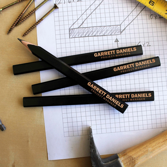 Personalized Carpenter Pencils, Engraved Gifts For Dad, Father's Day Gifts, Valentine's Cpb-2