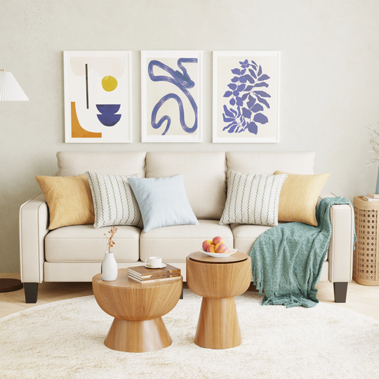 Modern 3 Seat Sofa With Storage For Living Room