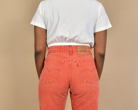 Levi's 17560 Size 29 Orange High Rise Vintage Denim Jeans