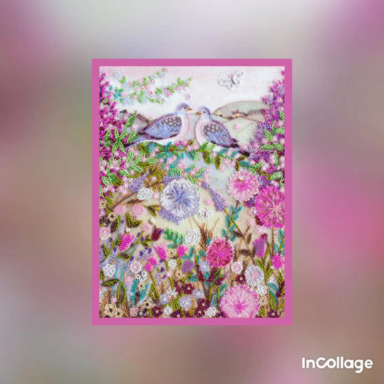 Diy Bead Embroidery Kit Cooing . Beaded Wall Art, Bead Art Pictures, Craft Beads, Beading Projects, Art Kit, Beginner Kits