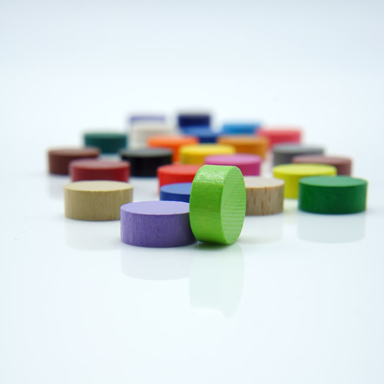 Wooden 12mm Small Disc [25 Colors Options] Replacement Token To Board Games/Pnp