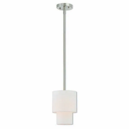 Livex Lighting Claremont Brushed Nickel Steel Indoor 1-light Mini Pendant