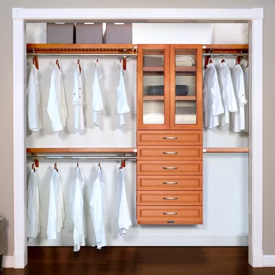 Woodcrest 120" W Closet System Reach-In Sets