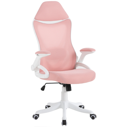 Pink Adjustable Mesh Swivel Designer High Back Ergonomic Office Chair