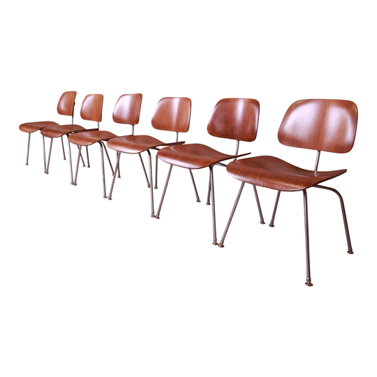 Early Charles Eames For Herman Miller Dcm Chairs, Newly Restored