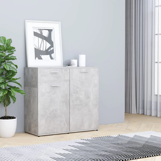 Sideboard Concrete Gray 31.5"x14.1"x29.5" Chipboard