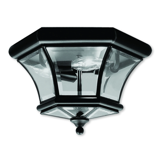 Livex Lighting Monterey/Georgetown Black 3-light Ceiling Mount