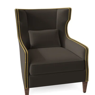 Libby Langdon 28" W Top Grain Leather Wingback Chair