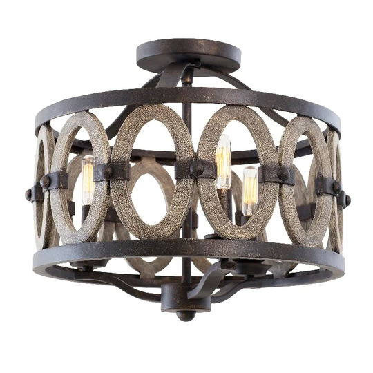 Kalco Belmont 3-Light Ceiling Light in Florence Gold