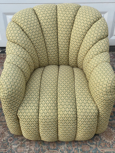 Vintage Jay Spectre Channeled Swivel Chair