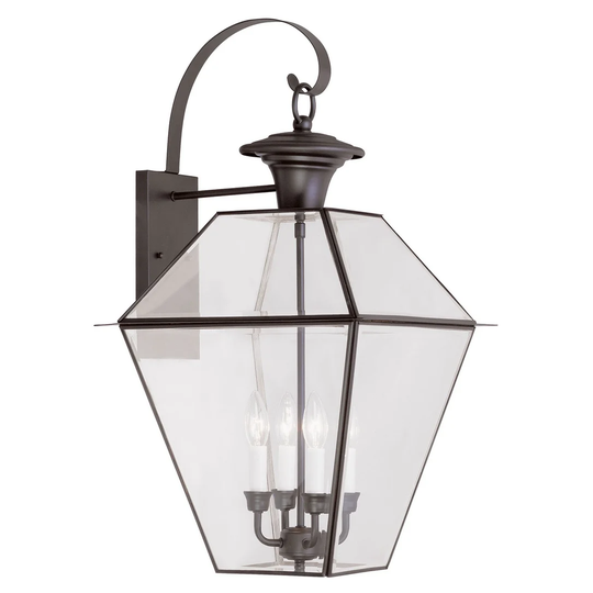 Giuseppe Lighting Four Light Outdoor Wall Lantern Westover Bronze - Exact Size