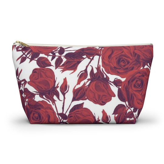 Gothic Rose Bag | Zipper Skull Accessory Makeup Dark Academia Witchy Art Pencil Case