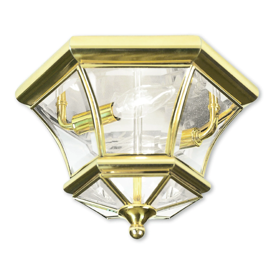 Livex Lighting Monterey/Georgetown Polished Brass 2-light Ceiling Mount