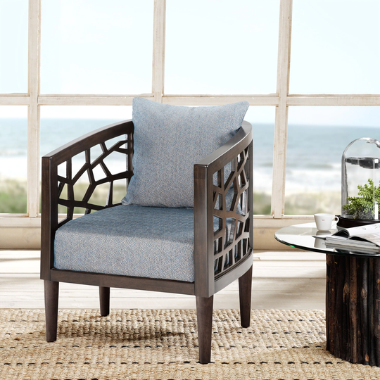Carson Carrington Lihula Blue Lounge Accent Chair