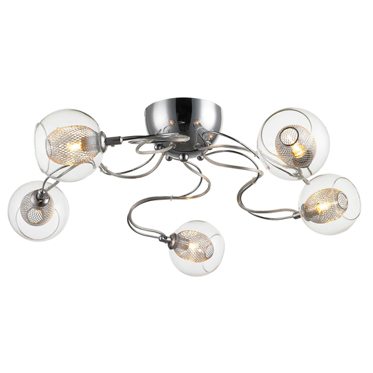 Avery Home Lighting Auge 5-light Chrome Semi-flush Mount
