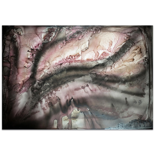 NAY 'Rose Crystal' 32in x 22in Abstract Wall Art on Plexiglass - Multi-Color
