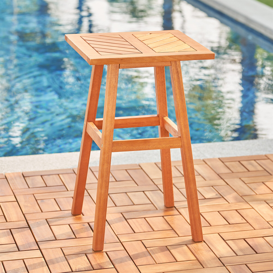 Side Table for Outdoor & Indoor Beach Garden Patio Wooden Coffee Table