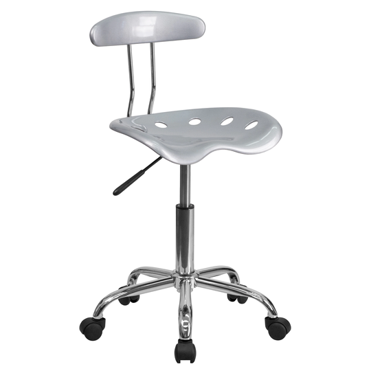 Saddle Home Office Silver Tractor Seat Chair