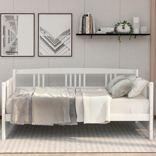 Modern Multi-functional Design Twin Size White Solid Wood Daybed with Drawer, Storage,Clear Instruction for Bedroom Furniture